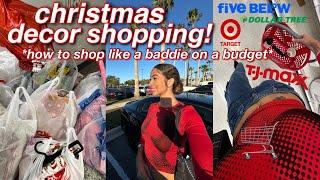 Christmas Decor Shopping Vlog: Shopping at Dollar Tree, TJ Maxx, and Target | Vlogmas Day 7 