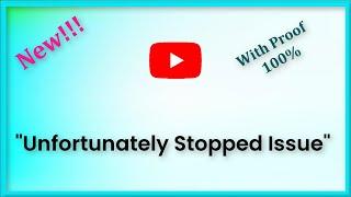 Unfortunately Youtube Has Stopped Error Android & Ios - 2022 - Fix