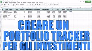 Come Costruire un Portfolio Tracker per gli Investimenti sull'Azionario