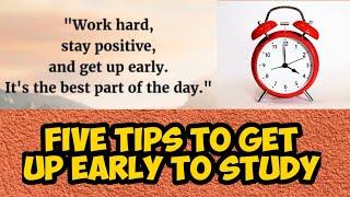 How to get up early morning to study | Tips to make the most of the silent hour | T S Sudhir