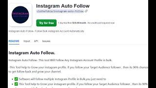 Instagram auto follow tool #instagram #instagramgrowth