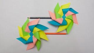 Как сделать ветряную Вертушку оригами из бумаги | Paper Windmill - How to make DIY Pinwheel