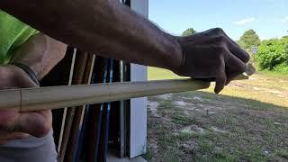 Making a Martial Arts Bo Staff with Hand Tools