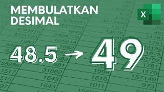 Cara Membulatkan Data Angka Desimal - Tutorial Excel Pemula - ignasiusryan