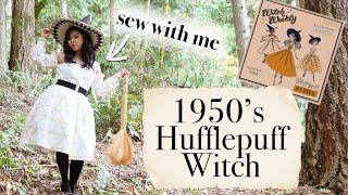 Sewing a 1950s Witch Dress in a Day to Frolic with @The Sewlo Artist | Relaxing Forest Vibes