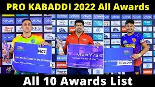 Pro Kabaddi Season 8 All Award List | Best Raider, Defender, MVP | PKL Award Ceremony 2022