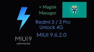 Cara Fix 4G & Root magisk di Redmi 3 MIUI 9.6.2.0