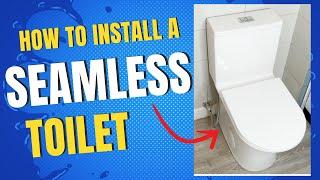 DIY How2 Install a Seamless One-Piece Skirted Toilet | Back of Toilet Sits Flush With Wall | HOROW