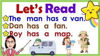CVC sentences || Practice reading ||Reading tutorial for kids || Reading lesson kids.