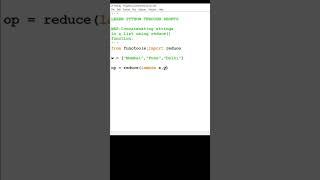 cancatenating strings using python's reduce function #shorts #python #coding #pythontricks #reduce