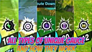 ALL TYPES OF UNIQUE GAUGE  IN DRAGON BALL LEGENDS