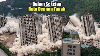 Dalam Hitungan Detik, 15 Gedung Pencakar Langit Di China Rata Dengan Tanah