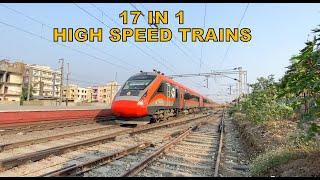[17 in 1] High Speed Trains : Vande Bharat + Rajdhani + Tejas + AC Double Decker : Indian Railways