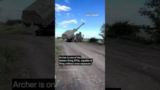 Swedish Archer Howitzer in Action  #warinukraine #artillery