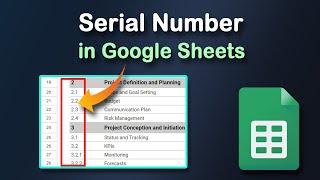 How to Insert Serial Number Automatically in Google Sheets