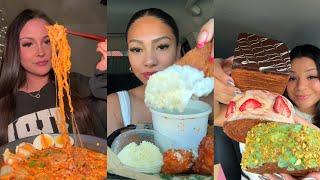 TIKTOK Mukbang Compilation Pt. 21 | Wingstop, Dave's Hot Chicken, Taco Bell, Crumbl & More!