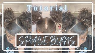 SPACE BUN TUTORIAL | CURLY HAIRSTYLE | VIRAL TIKTOK HAIRTSYLES