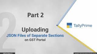 How to Export Separate JSON for Each Section of GSTR-1 From TallyPrime | Tally Customization