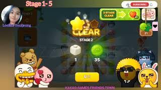 KAKAO GAME FRIENDS TOWN STAGE 1-5 | KAKAO CHARACTERS #4k #kakaogames #apeach