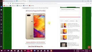 Symphony i65 FRP Bypass Reset File Android 8.1 Without Box Solution