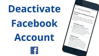 How to Deactivate Facebook Account