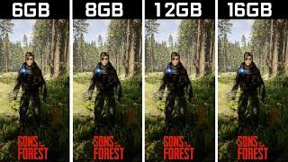 Sons of the Forest - 6GB - 8GB - 12GB - 16GB RAM Test