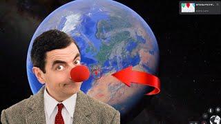 Proof Mr Bean is real?? scary stuff catch on Google Earth and map #mrbean