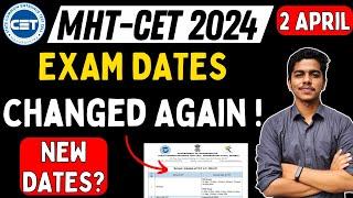 MHTCET 2024 Latest Update | Exam Date Changed Again! | PCM & PCB #mhtcet2024 #mhtcet