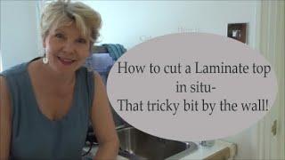 How to cut laminate top in situ - that tricky bit by the wall!