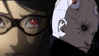 Sarada Meets Sasuke english dub Awesome scene