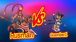  rusman VS GUEMBER 1 BOT CHICKEN  || EPIC HEROES WAR || RUSMAN #epicheroeswar #divmob