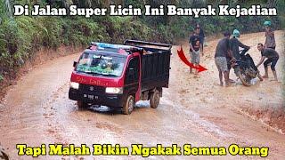 Dijalan Super Licin Malah Bikin Ngakak Semua Orang Walaupun Banyak Kejadian