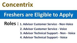 Concentrix Off Campus Hiring - Freshers are Eligible to Apply