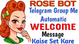 How To Set Welcome Bot On Telegram Group | Telegram Group Me Welcome Message Kaise Set Kare In Hindi