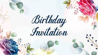 Orchid Party Theme | Birthday Invitation Video Sample | Dazzling Invitations