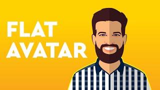 Simple Flat Avatar | Tutorial | Adobe Illustrator