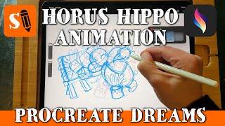 Procreate Dreams Rough Animation Tutorial - Horus Hippo