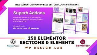 250 Elementor sections & elements | Free Elementor Addons