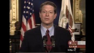 Al Gore concedes presidential election of 2000