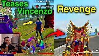 This player kills VINCENZO with a katana. VINCENZO shows him why he is the King
