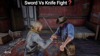 Arthur Brings Sword In A Knife Fight With Lemoyne Raider (Pirate Sword Vs Knife) - RDR2