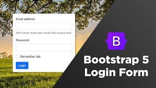 Bootstrap 5 Responsive Login Form // Responsive Web Design