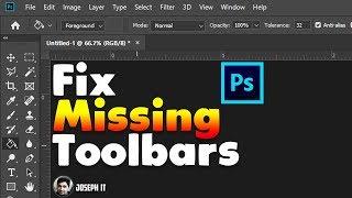 Photoshop Toolbar Missing | Reset Tools and Workspace in Photoshop