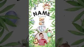 Jungle Safari Birthday Invitation Video