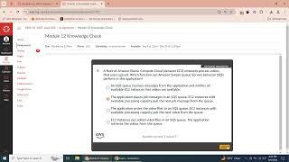 Module 12 Knowledge Check | AWS Academy Cloud Architecting | Building Decoupled Architectures | 100%