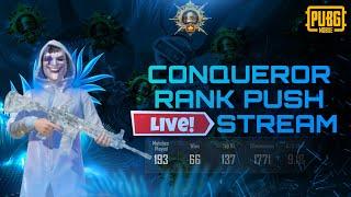 PUBG MOBILE LIVE STREAM  • CONQUEROR RANK PUSH •  LOBBY DESTROYER ️‍