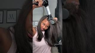 My First Blowout  #blackgirlaesthetic #4chairstyle #roundbrush #blowoutonnaturalhair #naturalhair