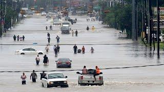 US - Tropical Storm Harvey’s deluge drives people to rooftops in Houston