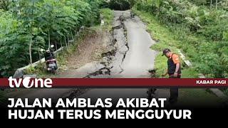 Jalan di Banjarnegara Amblas usai Diguyur Hujan Deras | Kabar Pagi tvOne