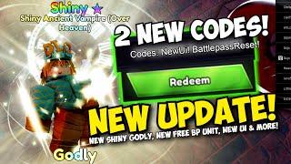 [2 NEW CODES] New Shiny STEEL BALL RUN GODLY DIO & Free BP Unit Sakura! ALS QOL UPD!